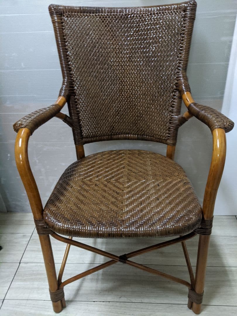 KAZAMA カザマ ラタン チェア 椅子 籐 アームチェア 肘付き