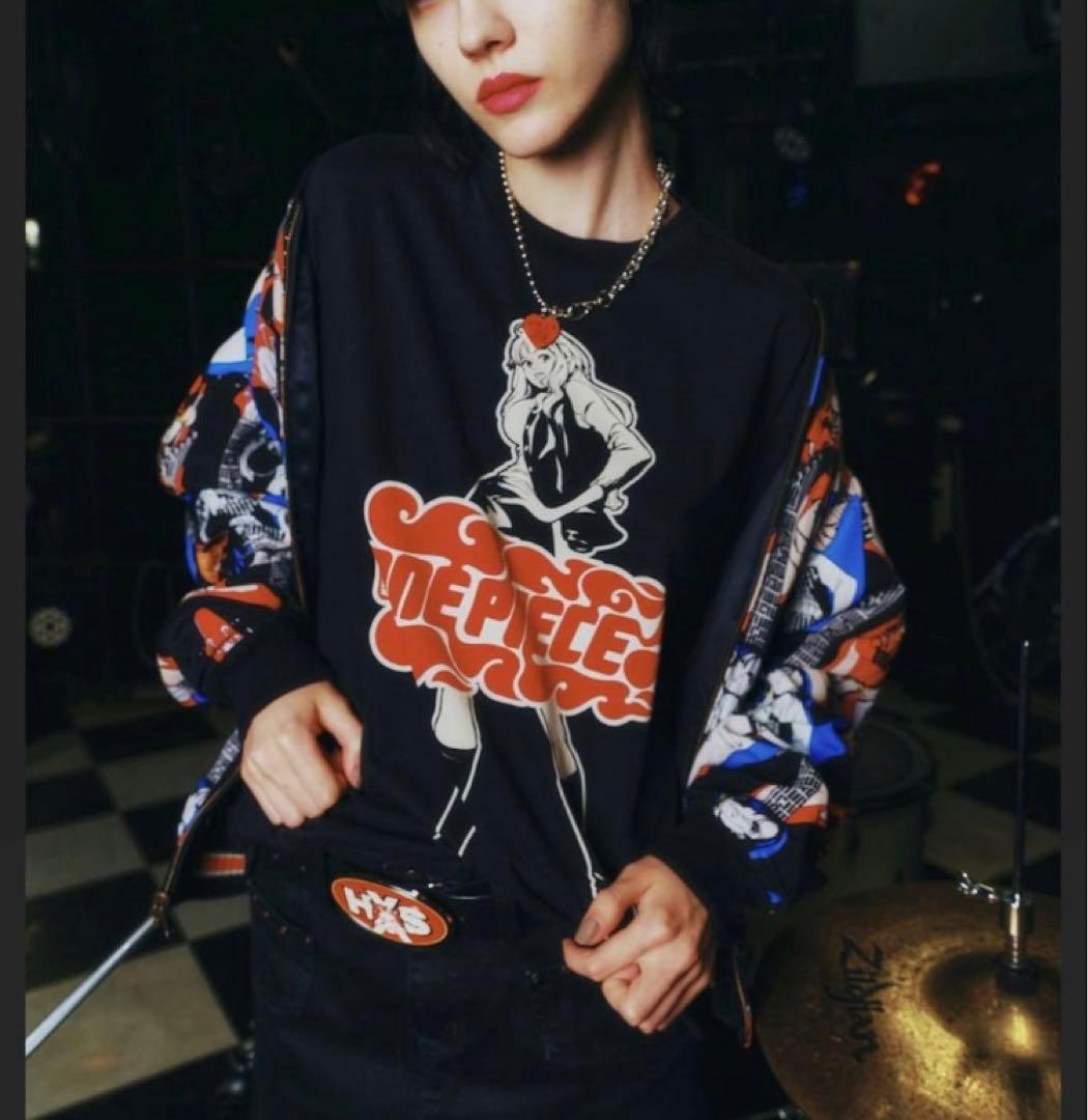 新品ヒステリックグラマーワンピースコ ラボナミ ONEPIECETシャツL黒