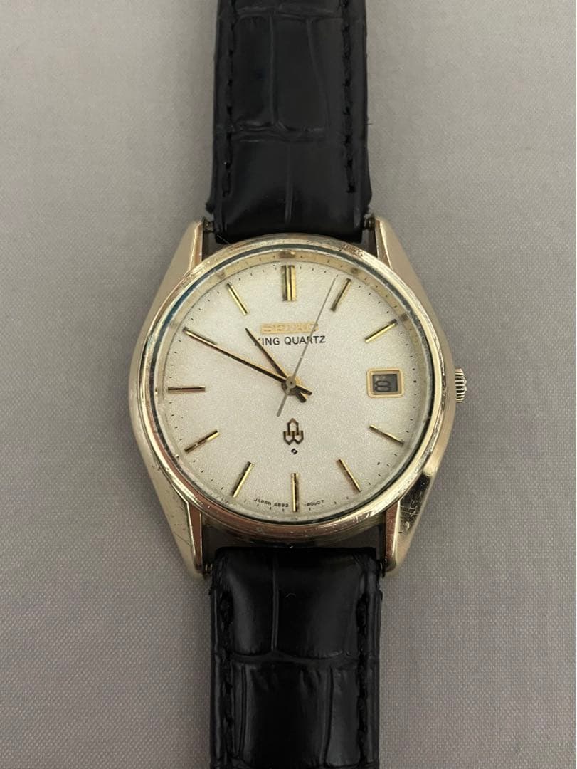 SEIKO KING QUARTZ メンズ腕時計ゴールド 4822-8000