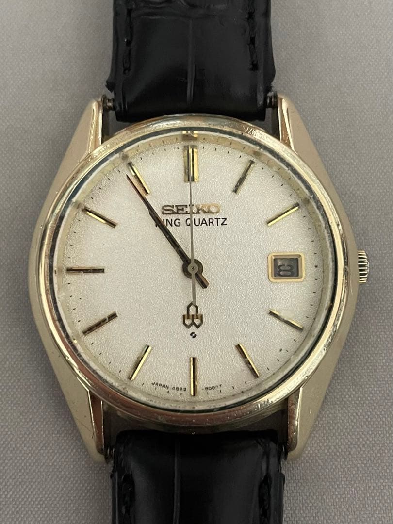 SEIKO KING QUARTZ メンズ腕時計ゴールド 4822-8000