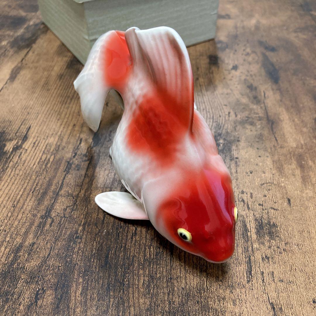 ノリタケ　ボーンチャイナ 金魚 琉金 シカ印　アンティークオブジェ　骨董　レトロ