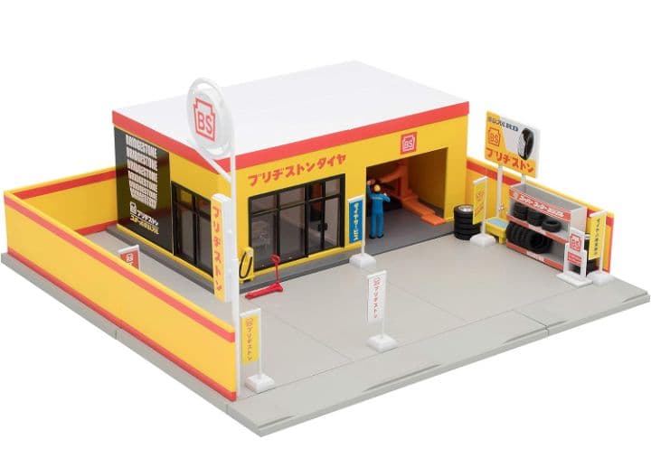 ◉ トミカラマ ヴィンテージ 1/64 05b タイヤショップ (ブリヂストン)