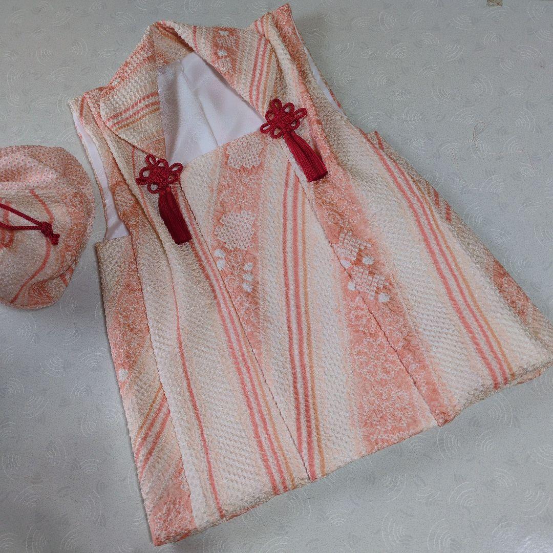七五三３歳正絹総絞り手縫いの被布(中綿なし）