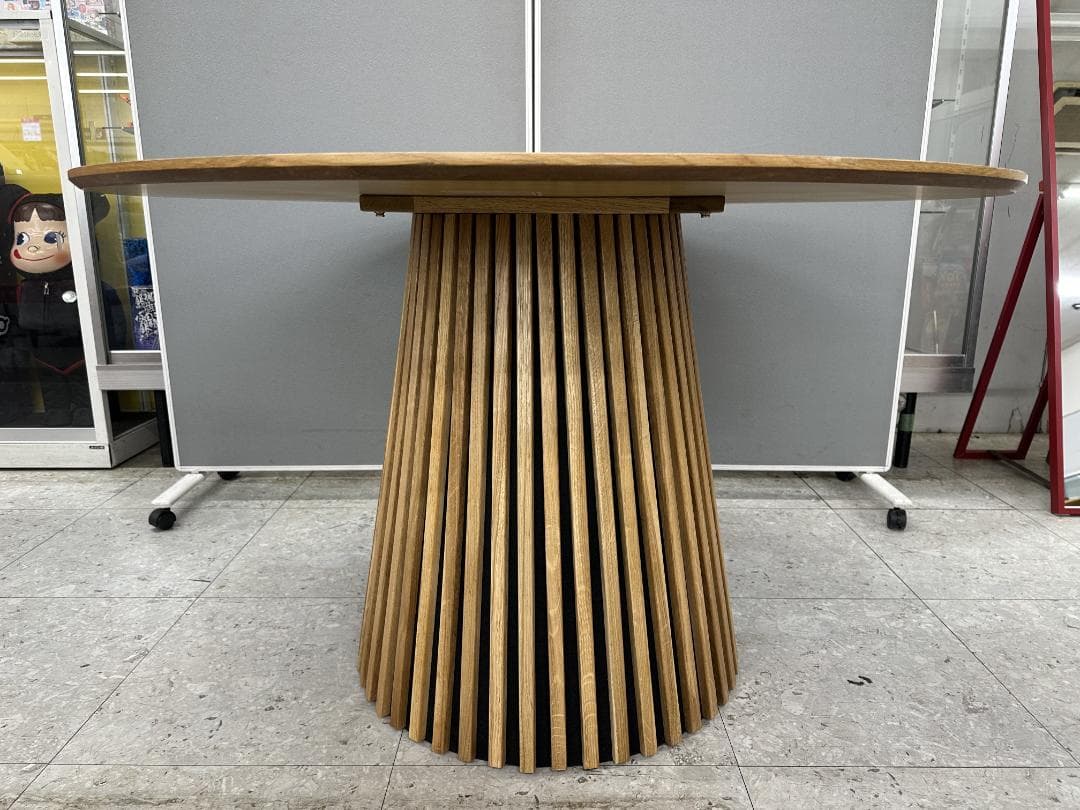 LOWYA　円形ダイニングテーブル　Sakunorb Table120　ブラウン