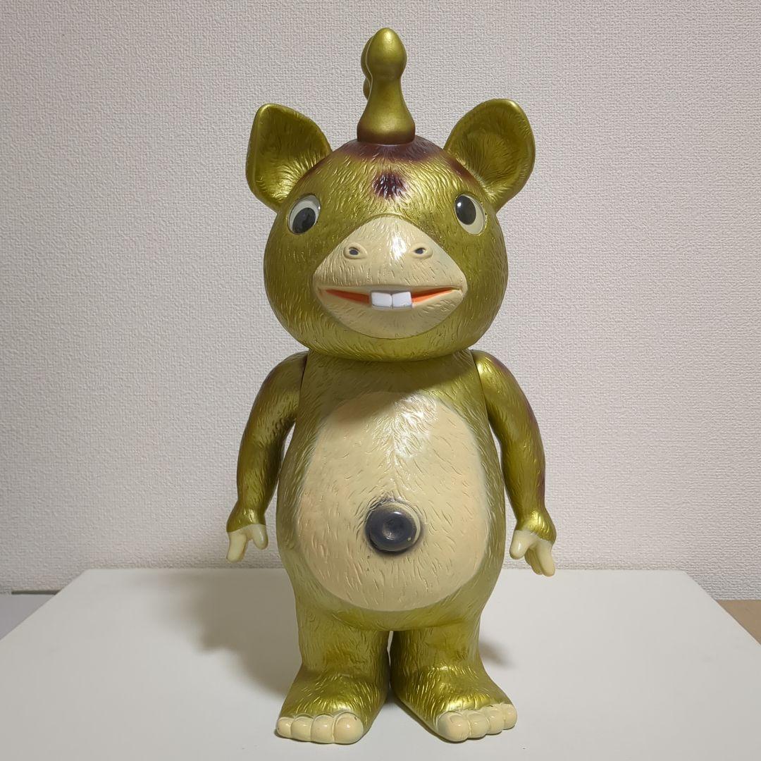 当時物 ジャイアント 快獣ブースカ イヌクマ ソフビ ゴールド 40cm