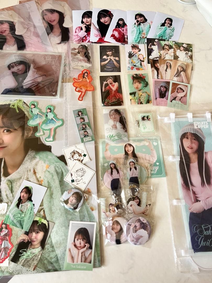 櫻井優衣 ラッフル 生写真 アクスタ サイン入りアクリルパネル ふるっぱー