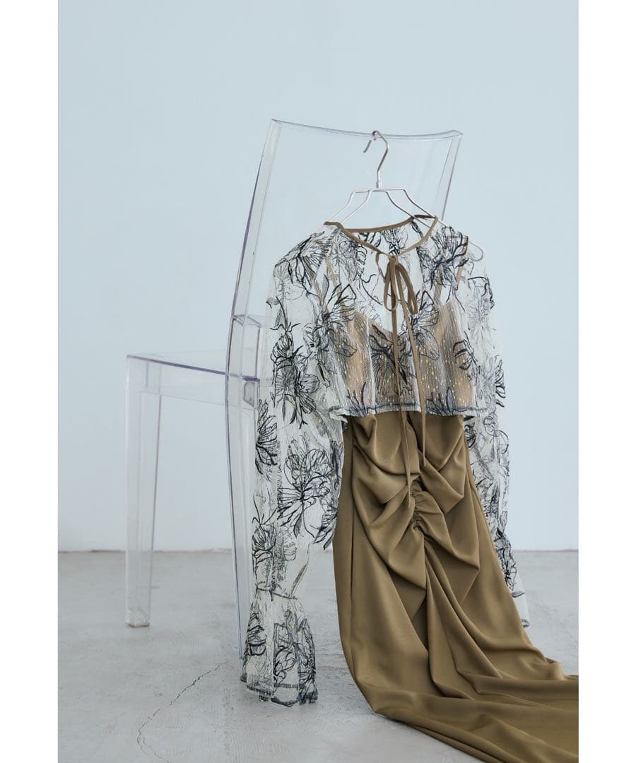 ク★新品★ ニアナMany wayゴールドフラワードレス 2点セット　サンプル品