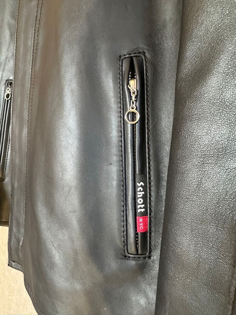 ぽ*ず様 未使用 N.Y.C. ショット CLASSIC RACER 羊革レザー