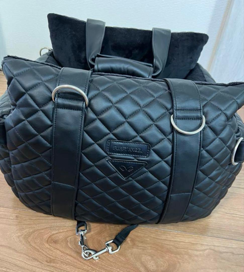 PUPPY ANGEL ブラックペットキャリー ドライブベッド 小型犬Sサイズ