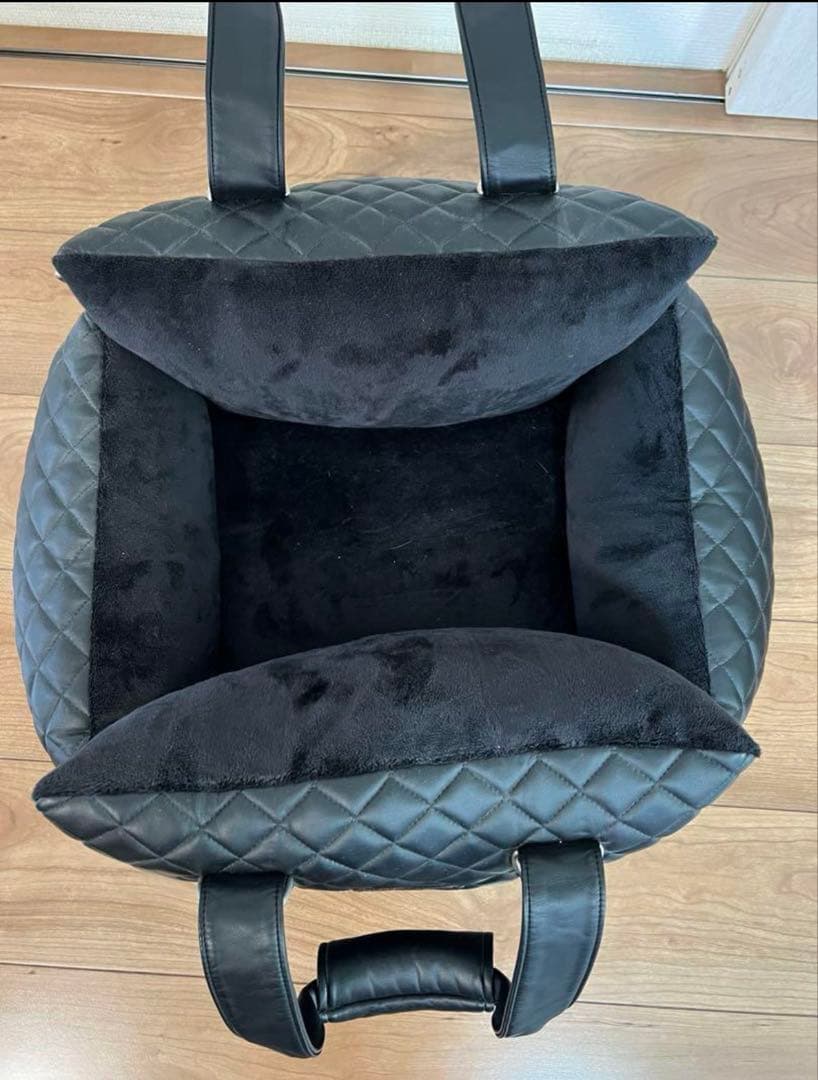 PUPPY ANGEL ブラックペットキャリー ドライブベッド 小型犬Sサイズ