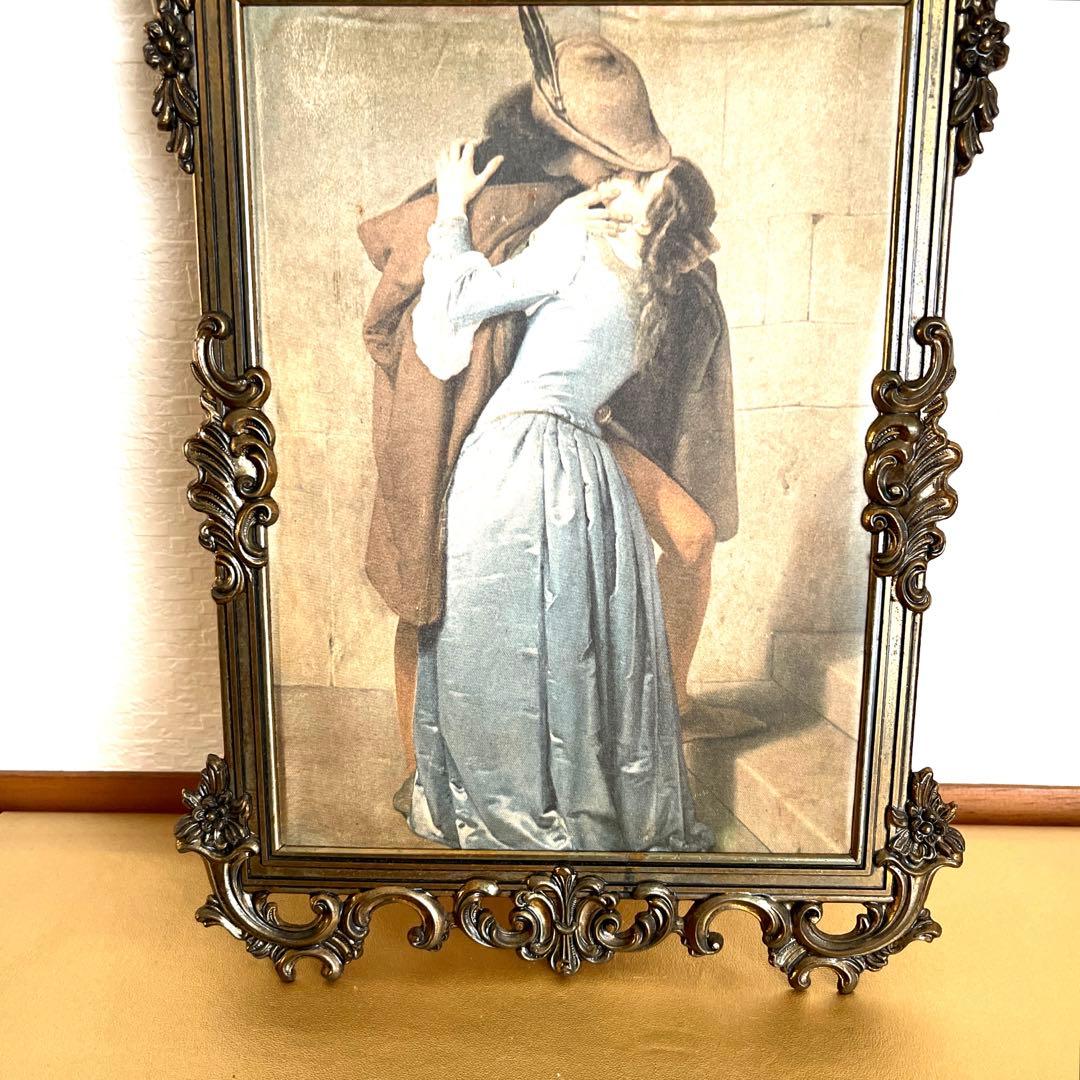 【ヴィンテージ商品】イタリア壁掛けThe Kissフランチェスコ・アイエツ絵画