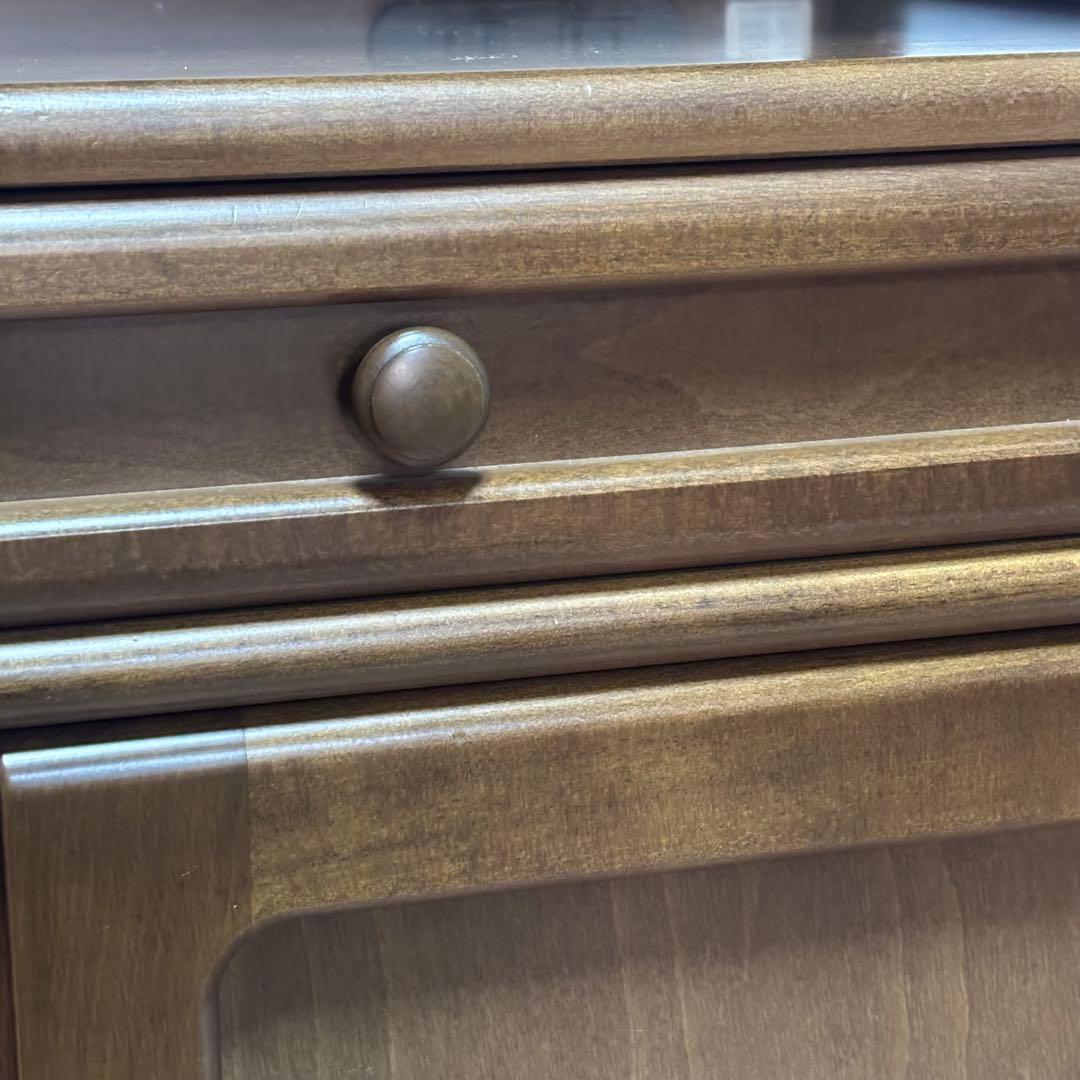 Karimoku カリモク 木製 電話台、FAX台　飾り棚 収納　レンジ台