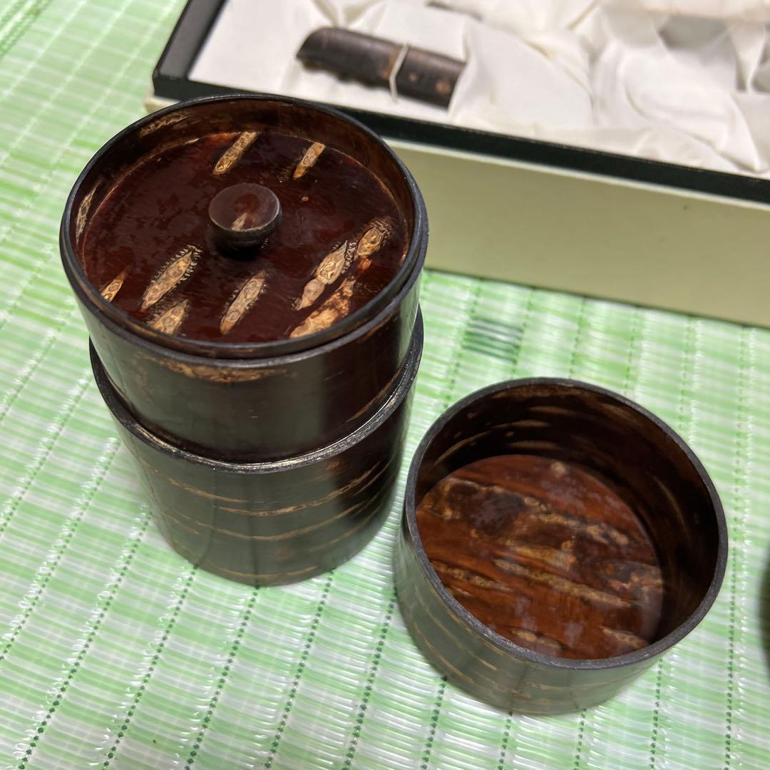 CHERRY CRAFT 桜皮細工　茶道具セット　未使用美品　高級工芸品