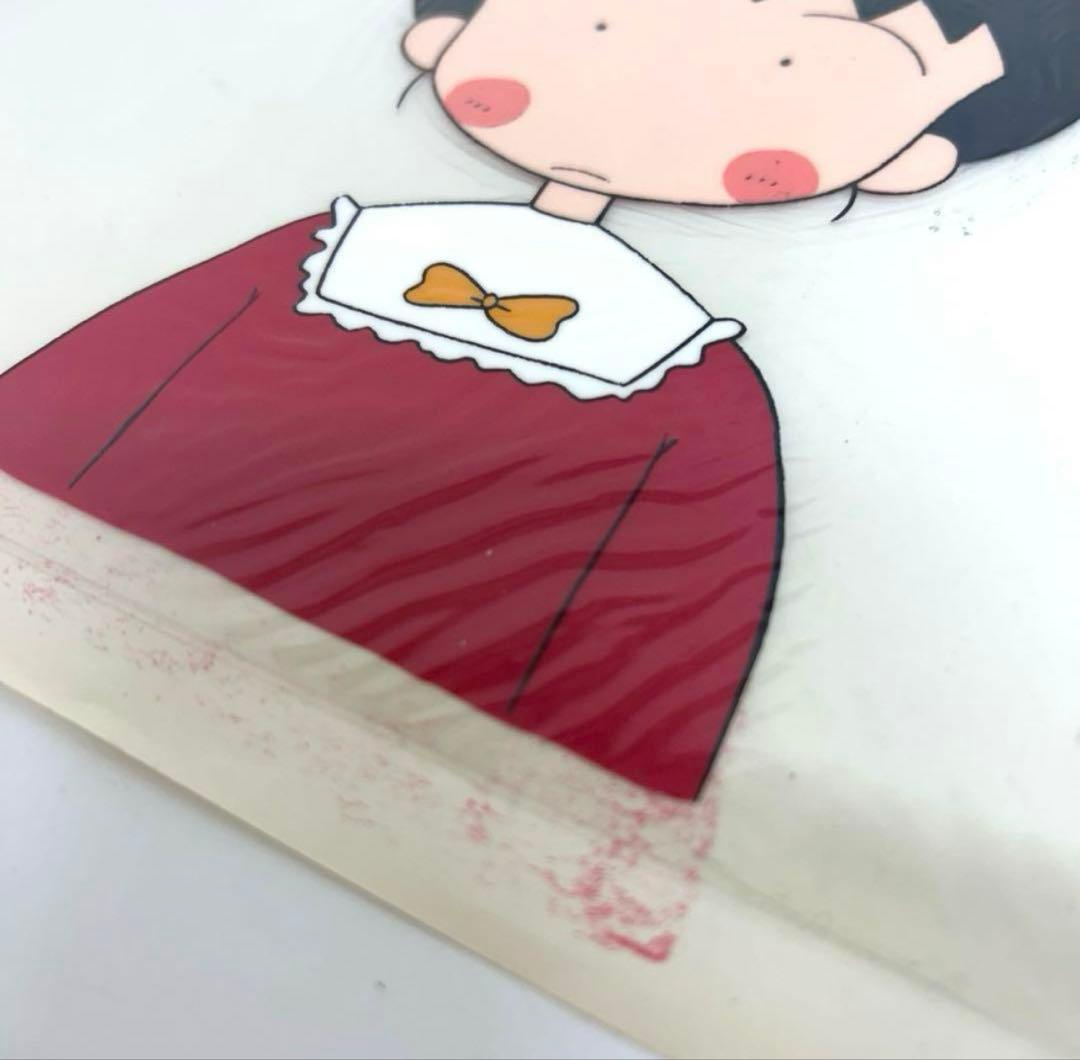 e680- ちびまる子ちゃんセル画 みんなでフランス料理を食べに行く