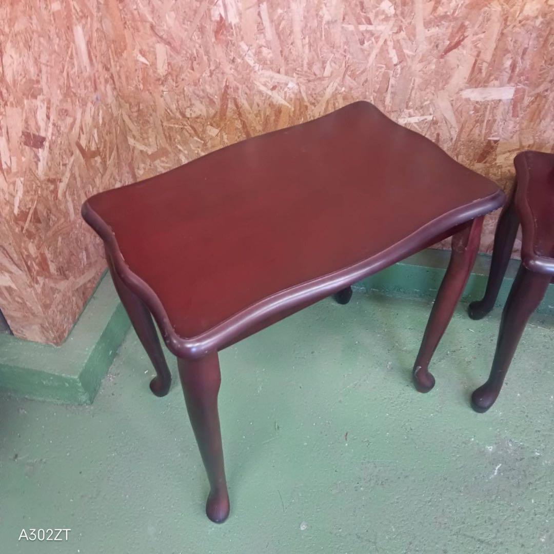 004送料設置無料　別荘保管品　猫足アンティーク　サイドテーブル　きれい