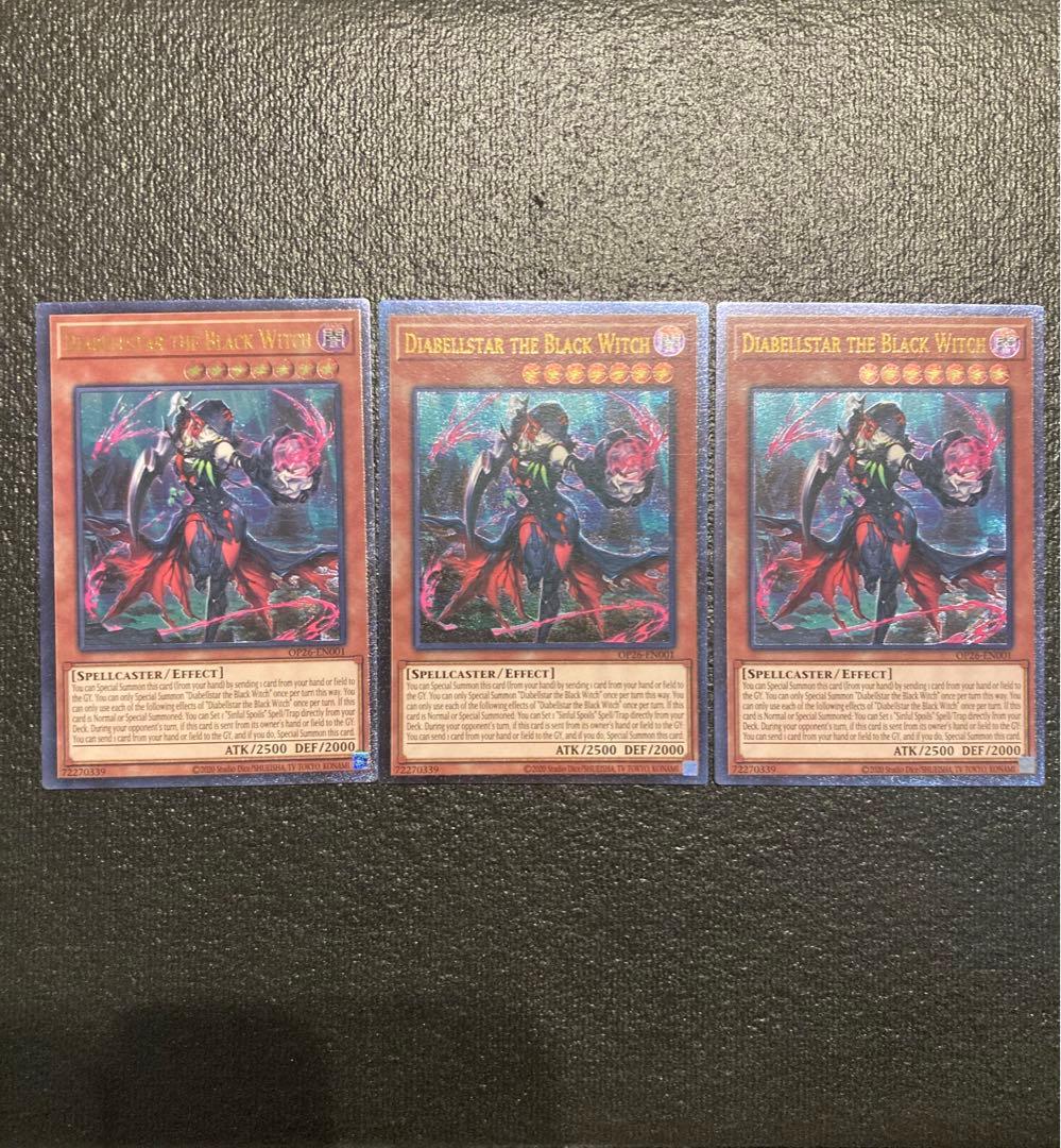 北米 英語版 黒魔女ディアベルスター 3枚セット 遊戯王 レリーフ OTS26