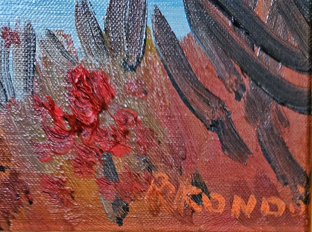 【真筆保証❗】近藤良悦筆　油彩　F3キャンバス　肉筆　題『十和田湖』額装