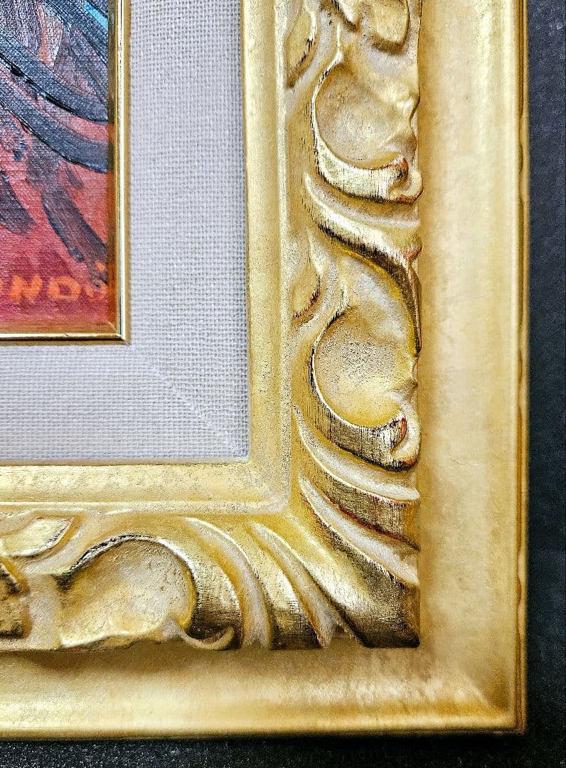 【真筆保証❗】近藤良悦筆　油彩　F3キャンバス　肉筆　題『十和田湖』額装