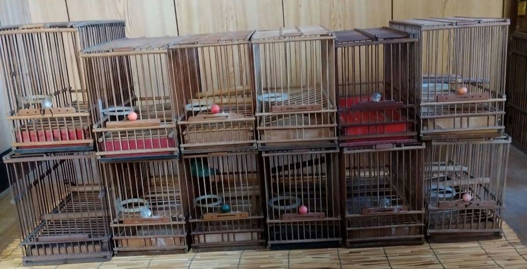 昭和　日本製　鳥かご　メジロ籠　12個セット　高さ17センチ