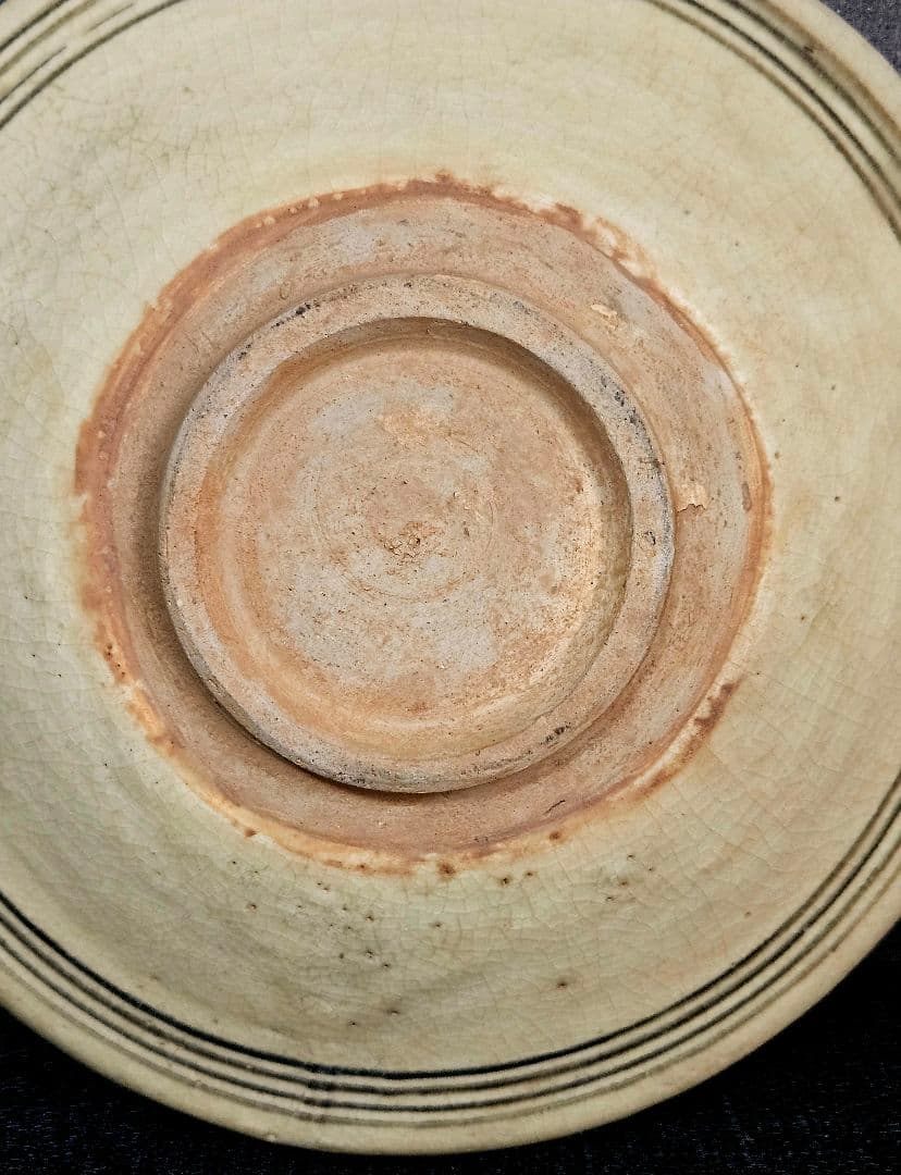 【上作品❗】14世紀頃　東南アジア古陶磁器　タイ古陶　スコタイ　魚文鉢皿　宋胡録
