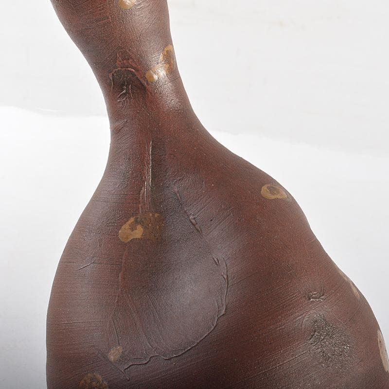 備前焼　古備前　江戸時代末期　鴨徳利　桂又三郎極め箱　V　R5572