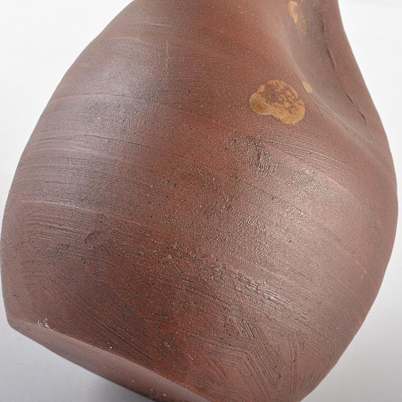 備前焼　古備前　江戸時代末期　鴨徳利　桂又三郎極め箱　V　R5572