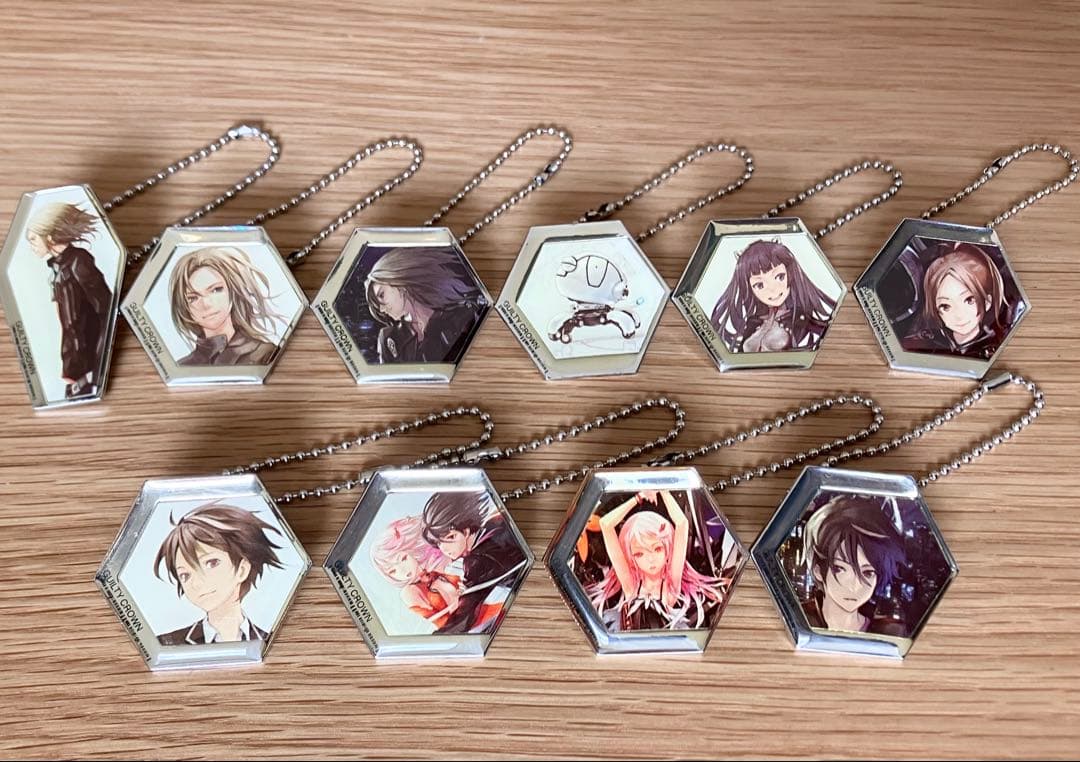 ギルティクラウン ビジュアルクリップ キーチェーン バッジ 全10種 楪いのり