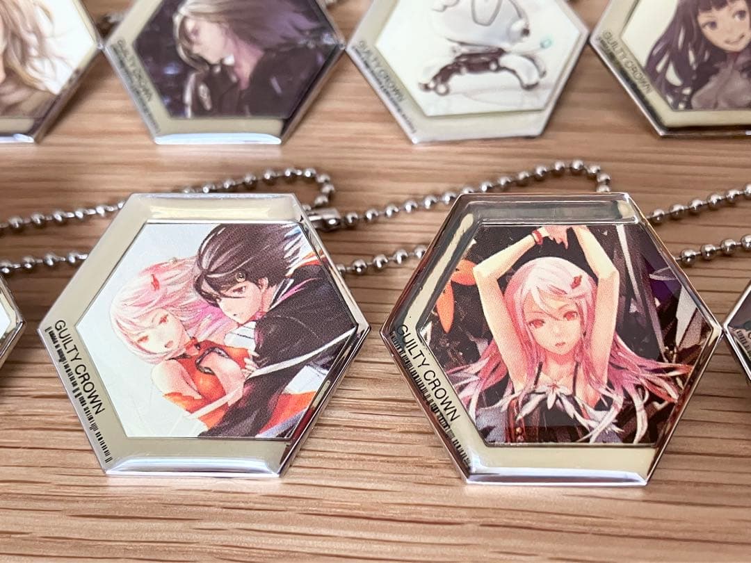 ギルティクラウン ビジュアルクリップ キーチェーン バッジ 全10種 楪いのり