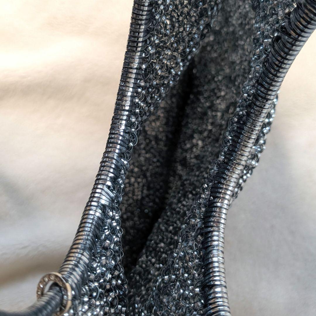 アンテプリマ シルバーブルー ハンドバッグ トートバッグ ワイヤーバッグ 大容量