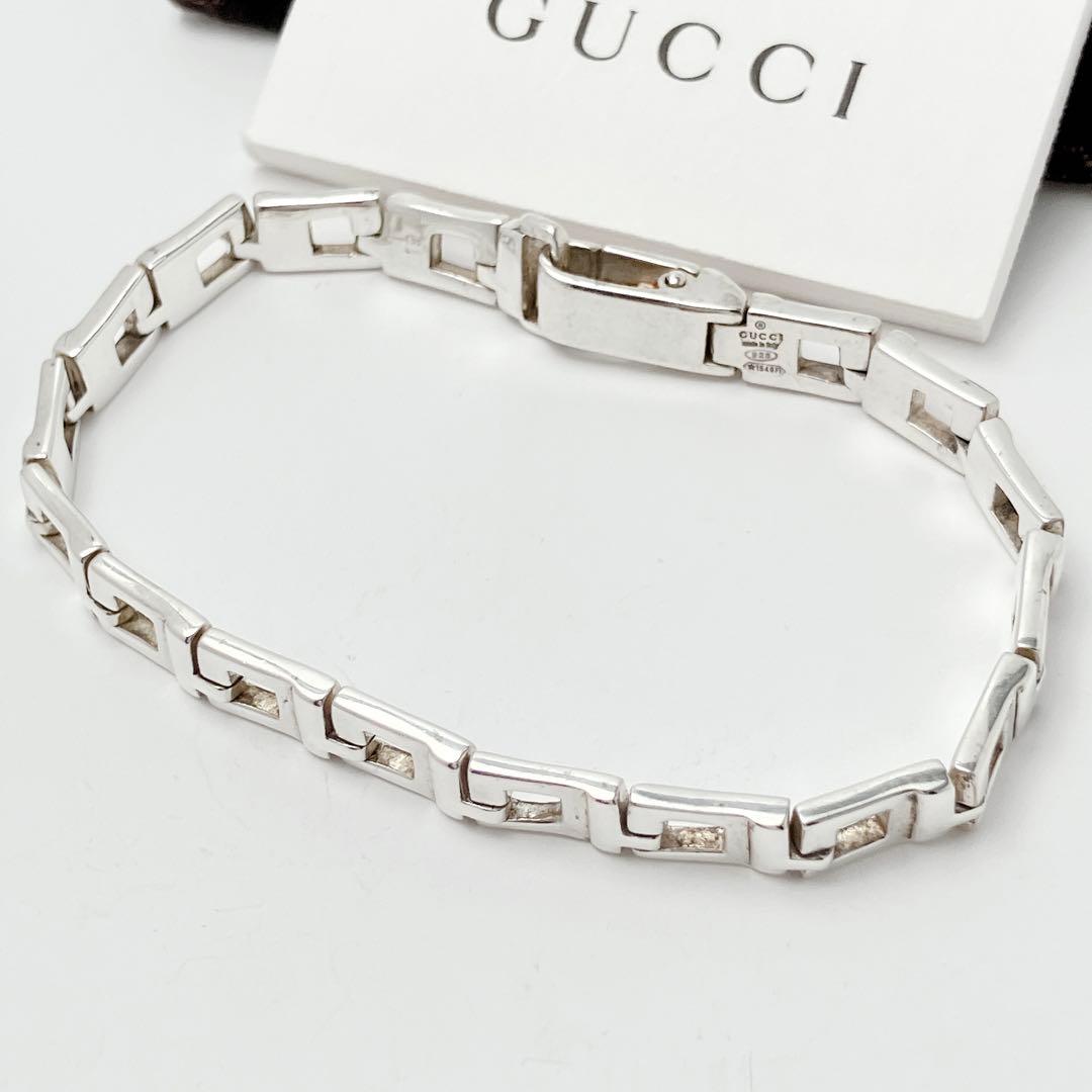 18 グッチ GUCCI 925 ブレスレット シルバー メンズ ON483