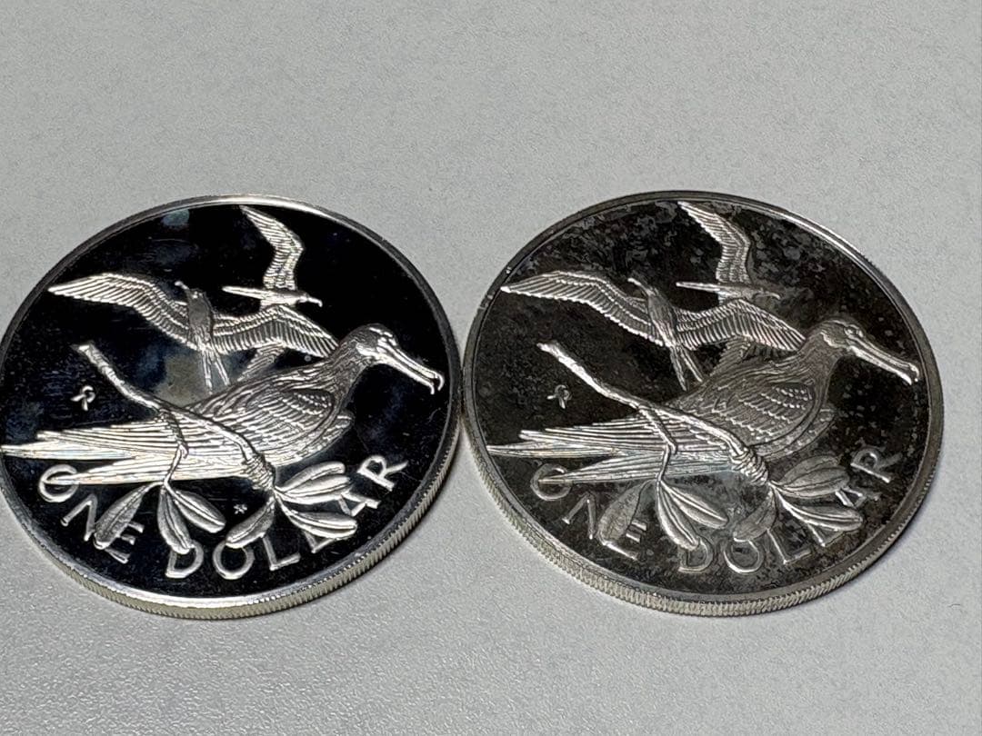 【銀貨保証】ヴァージン諸島 プルーフ貨幣セット 1ドル銀貨　2枚　50.43g
