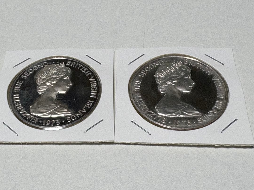 【銀貨保証】ヴァージン諸島 プルーフ貨幣セット 1ドル銀貨　2枚　50.43g