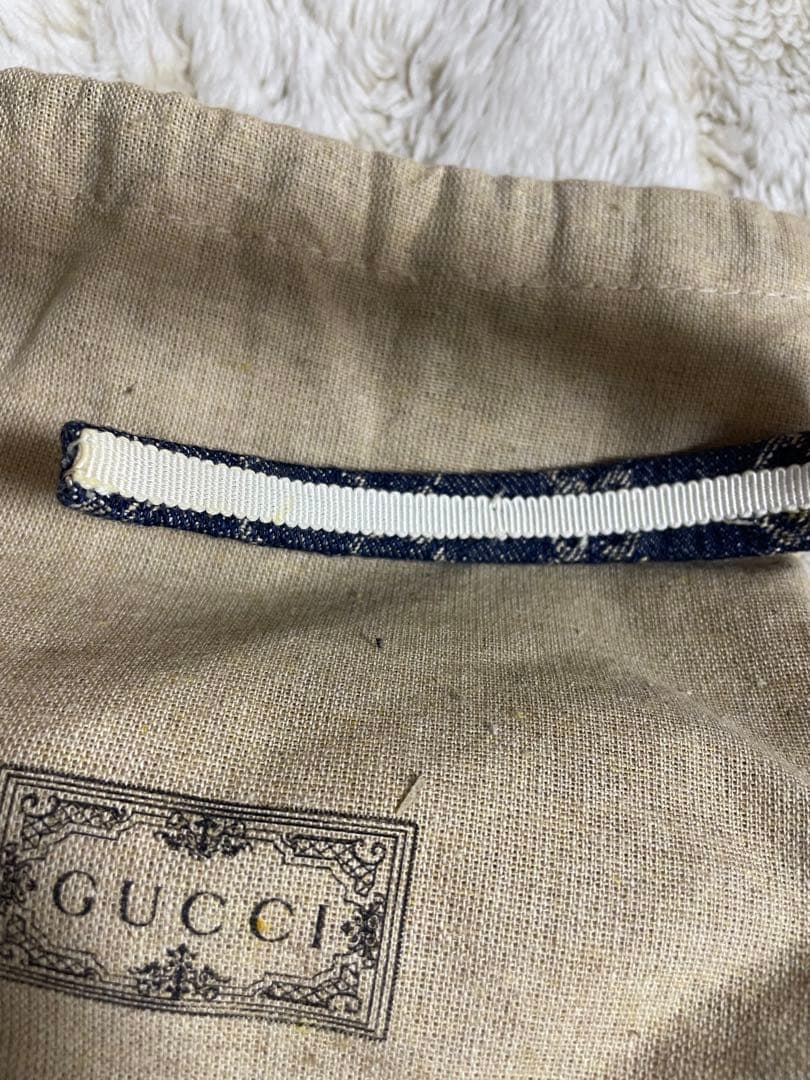 GUCCI ネイビー ストライプ ヘアバンド