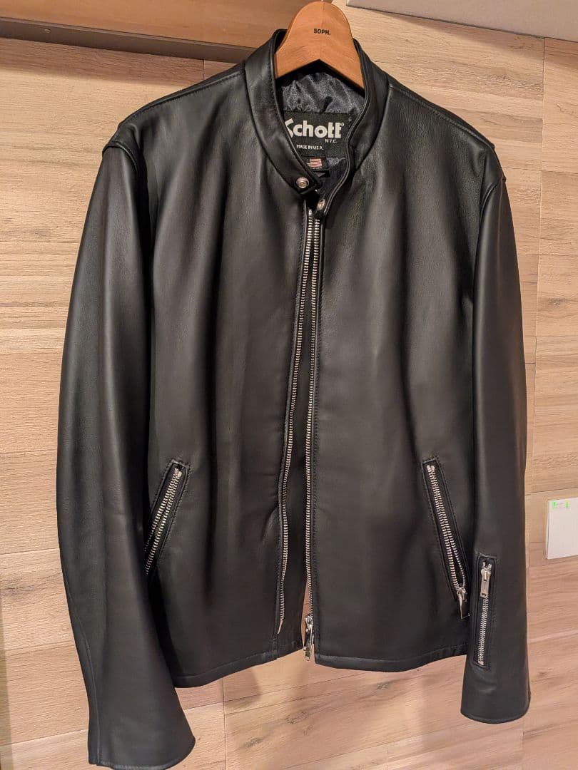美品希少サイズ SOPHNET x Schott シープスキンライダース