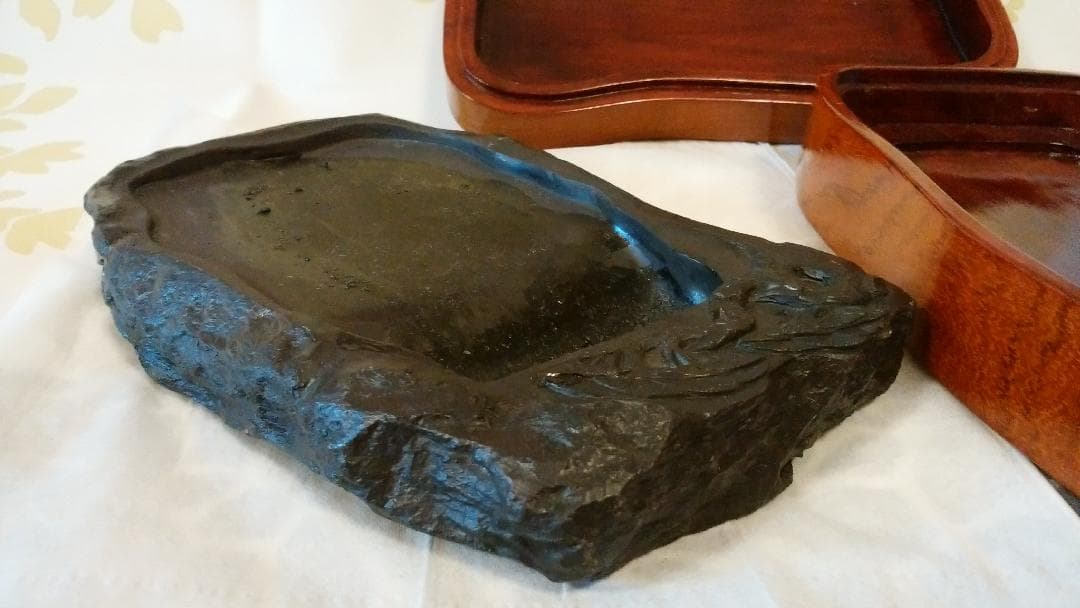 ★時代物★中国★端渓硯★木箱入り★書道★