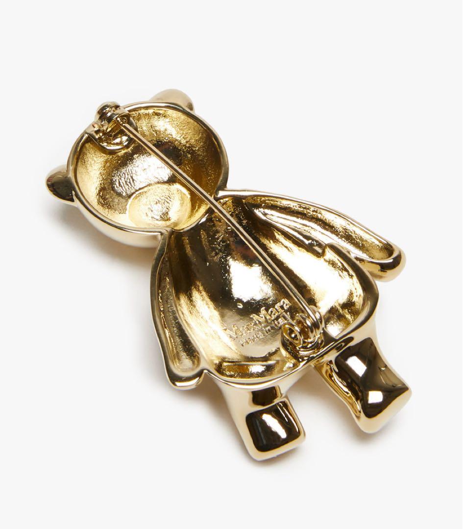 マックスマーラ MaxMara メタル テディベアブローチ ゴールド 美品