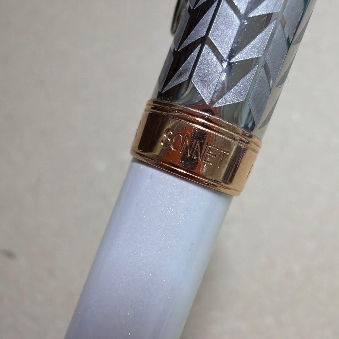 廃盤 PARKER パーカー ソネット ボールペン メタル&パールCT 油性