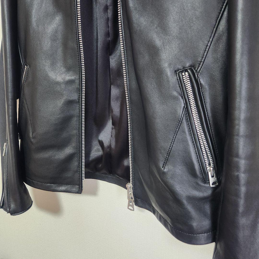 JACKROSE ブラック レザーライダースジャケット サイズ5（XL）