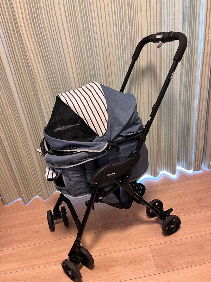 Compet ペットカート ブルー ストライプ