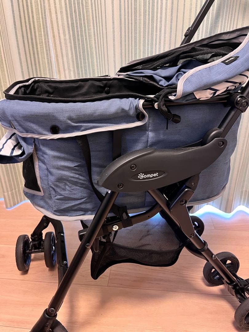 Compet ペットカート ブルー ストライプ