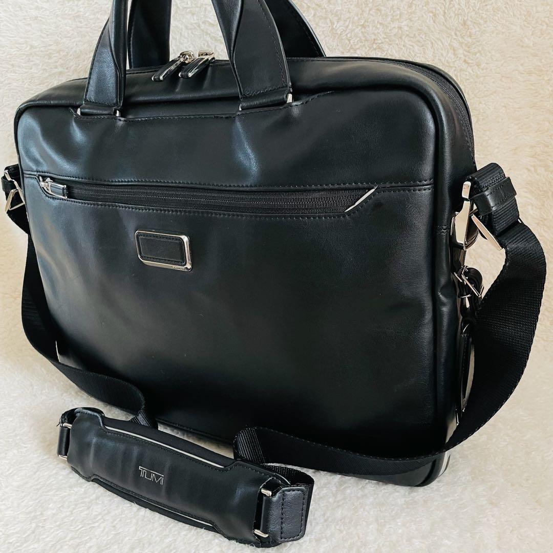 TUMI ビジネスバッグ オールレザー 2way 黒 ショルダーバッグ