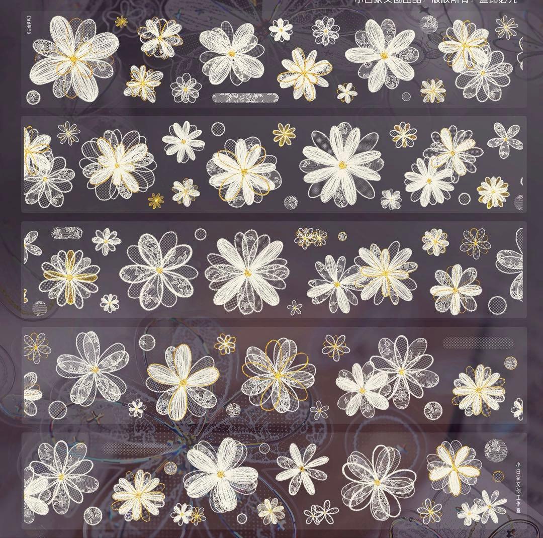 ⭐️SALE⭐️小白家文創《白色梦屿》海外マスキングテープ マステ 【2755】