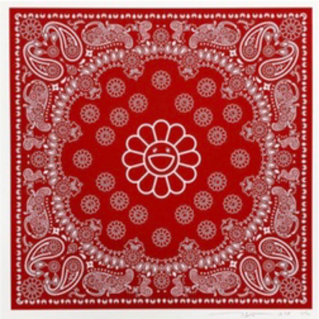 村上隆　版画　フラワーペイズリー　新作　サイン入り