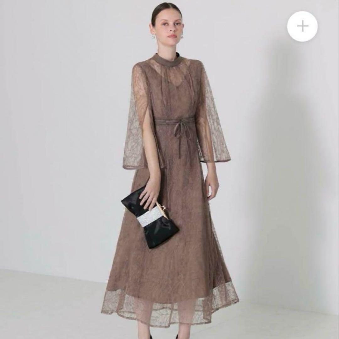 今月で削除します【LEJA】レジャ 総レースケープＡラインドレス