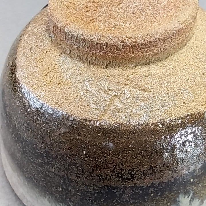 西岡良弘　氏作　朝鮮唐津茶碗　合わせ箱付き　唐津茶碗　茶道具　西岡小十　氏の長男