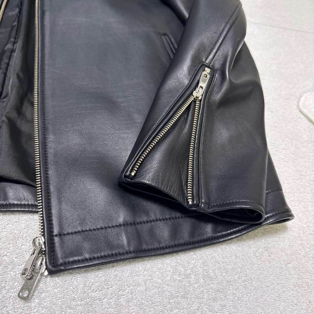 ユナイテッド東京 希少なサイズ4【XL】 ノーカラーシングルライダース