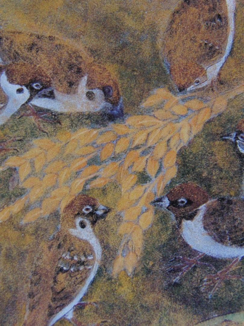 高橋淑子、【秋の宴】、希少な額装用画集より、新品額装付、状態良好