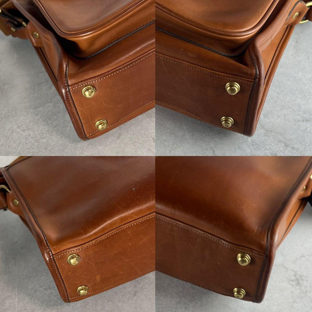 美品！GhurkaグルカNo.5エグザミナーレザービジネスバッグショルダーバッグ