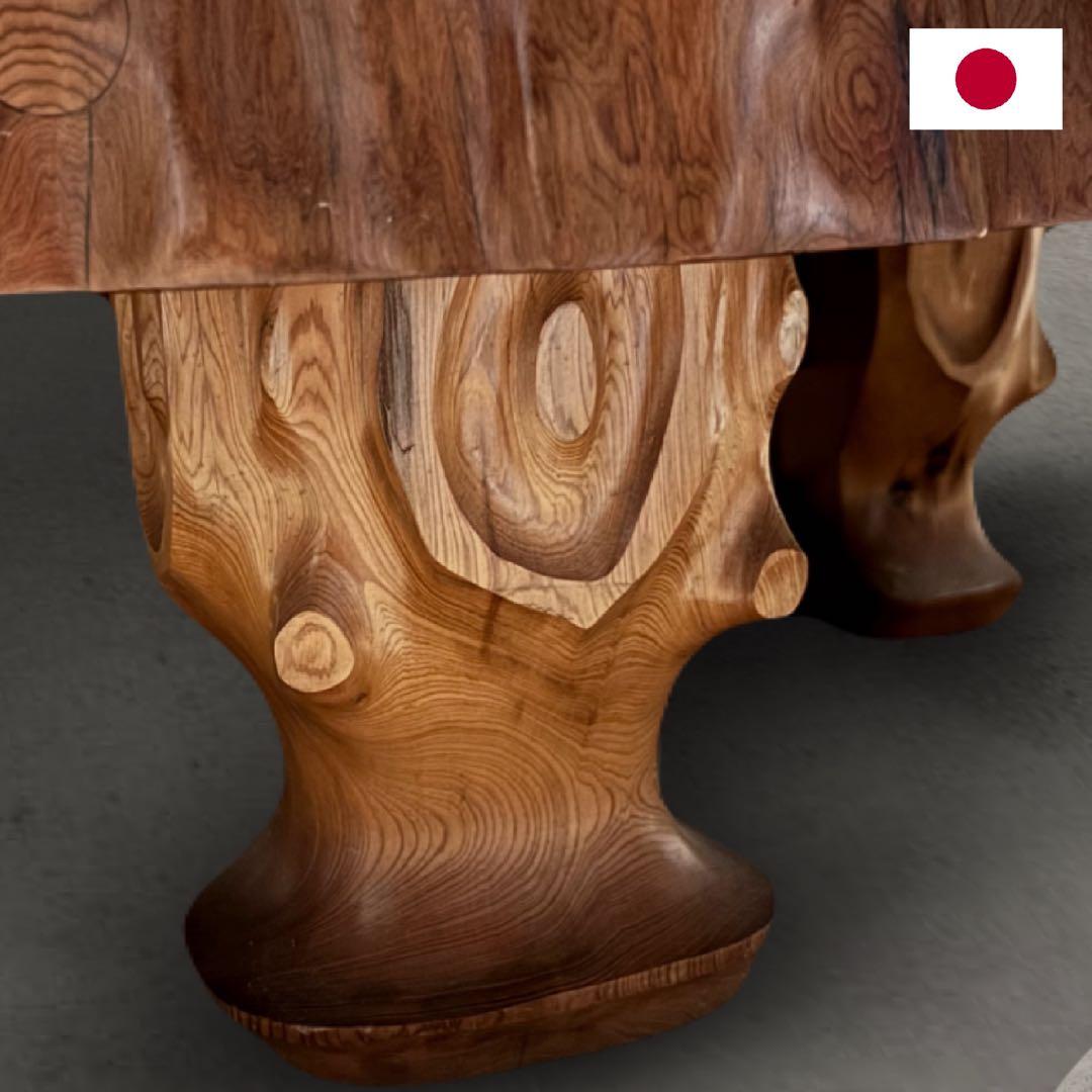 【世界遺産 屋久杉使用】推定100年杉 輪切り座卓 ローテーブルアンティーク家具