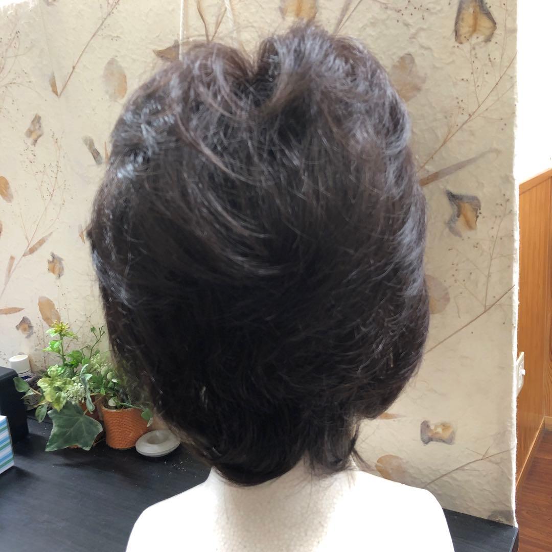 新品 医療用ウィッグ 総手植えショートカット 長め カール柔らか ブラウン